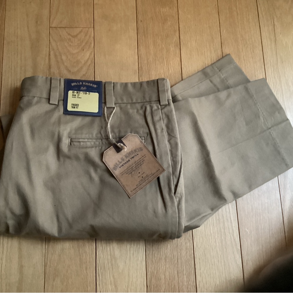 NEW BILLS KHAKIS Men's Tan Pants 37x30